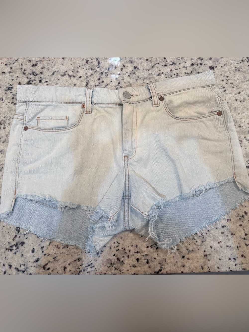 Blank NYC Light Blue Denim Cutoff Shorts